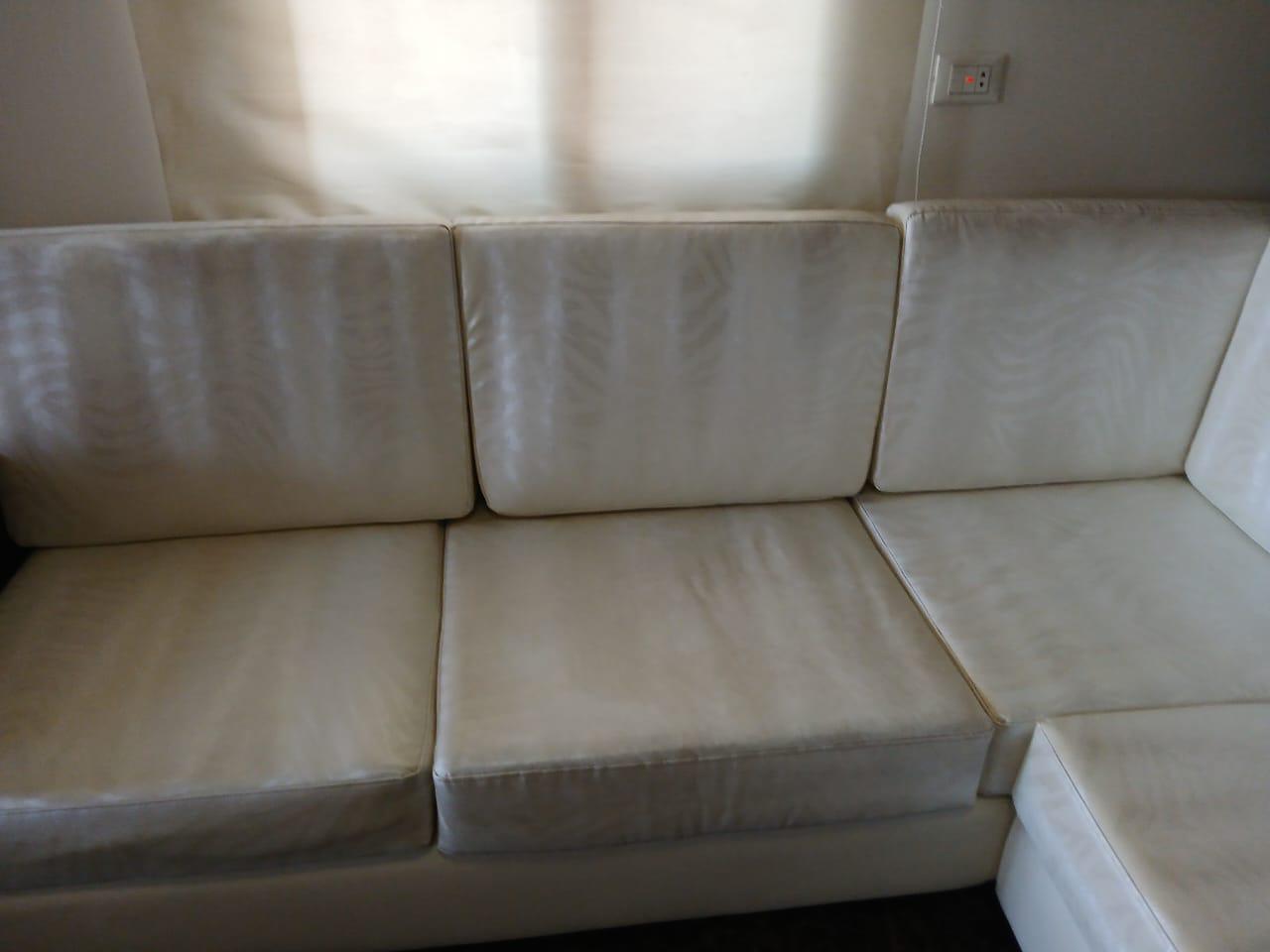 Sofa before professional cleaning